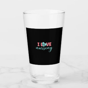 Verpleegster Cadeau Ik hou van Verpleging Glas