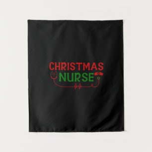 Verpleegster Cadeau   Kerstverpleegster Wandkleed
