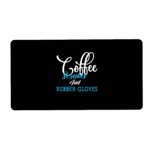 Verpleegster Cadeau Koffie Scrubt En Rubber Hand Etiket