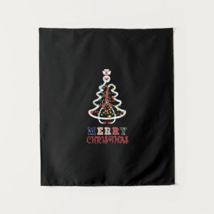 Verpleegster Cadeau Prettig Kerstfeest Wandkleed