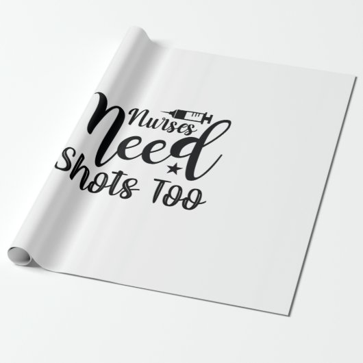 Verpleegster Cadeau Verpleegsters Hebben Ook Prikk Cadeaupapier (Uitgerold)