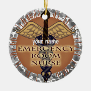 Verpleegster Caduceus Keramisch Ornament