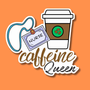 Verpleegster Cafeïne Queen Waterdicht Sticker