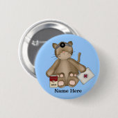 Verpleegster Cat Button (Voorkant /achterkant)