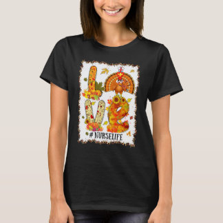 Verpleegster Cna Verzorgster Thanksgiving Herfstva T-shirt
