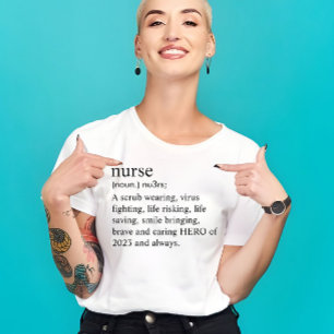 Verpleegster Custom Grappige Definitie Gift T-shirt