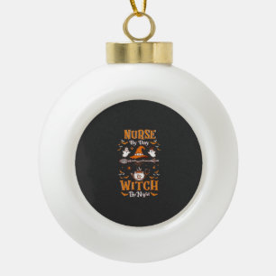 Verpleegster Dag Heksen Nacht Halloween Hoed Spoke Keramische Bal Ornament