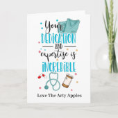 Verpleegster dank u kaart (Voorkant)