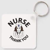 Verpleegster dank u Verpleegster Sleutelhanger (Achterkant)