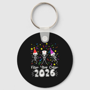 Verpleegster Dansend Skelet Nieuwjaar Crew 2026 Gr Sleutelhanger