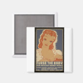 Verpleegster de Baby magneet (Voorkant / Achterkant)