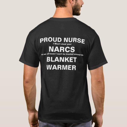 VERPLEEGSTER: DEKEN WARMER T-SHIRT (Achterkant)
