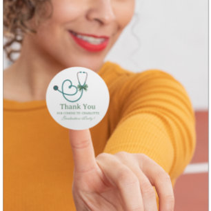 Verpleegster Dokter Afstudeerfeest Bedankt Favorie Ronde Sticker