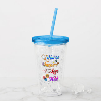 Verpleegster Drinkware Inspireer Liefde Genees Med Acryl Drinkbeker
