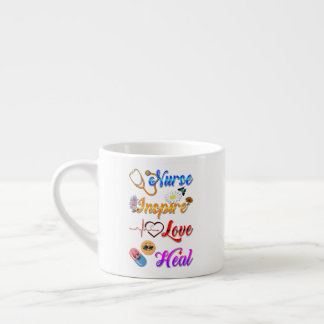 Verpleegster Drinkware Inspireer Liefde Genees Med Espresso Kop