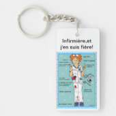 Verpleegster en ik ben er trots op! sleutelhanger (Voorkant)