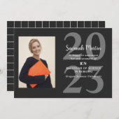 Verpleegster Foto 2023 Afstudeer Zwart Aankondiging (Voorkant / Achterkant)