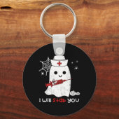 Verpleegster geest Ik steek je Fun Halloween Gift Sleutelhanger (Voorkant)