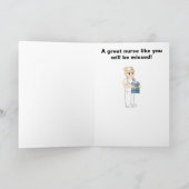 Verpleegster: Gelukwensen op Uw Pensionering Kaart (Binnen)