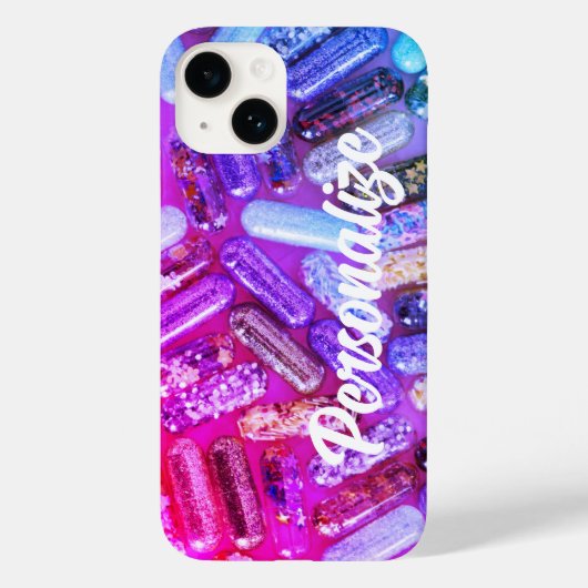Verpleegster glitter medicatie paarse roze schatti Case-Mate iPhone case (Achterkant)