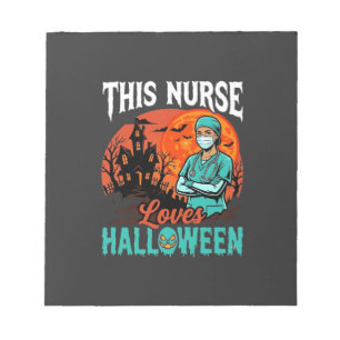 Verpleegster Halloween Griezelig Zorgontwerp_1 Notitieblok