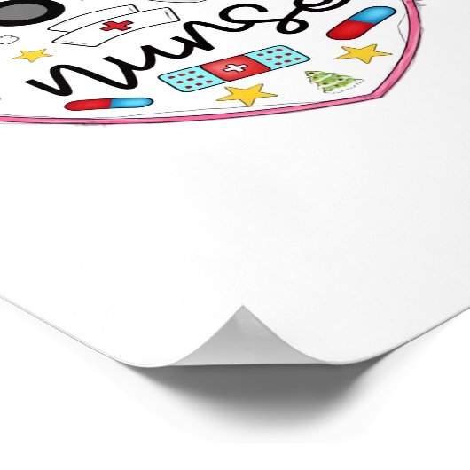 Verpleegster Hart, Halloween Oversized T-shirt Poster (Hoek)