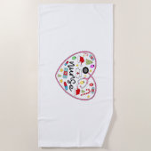 Verpleegster Hart, Halloween Oversized T-shirt Strandlaken (Voorkant)