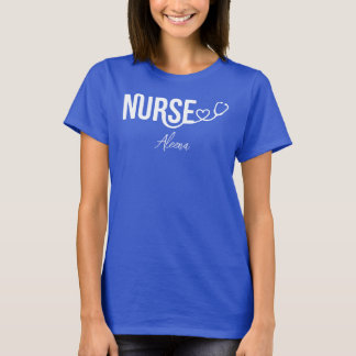 Verpleegster Hart Stethoscoop Minimalistische Gezo T-shirt