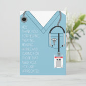 Verpleegster - Hartelijk dank - Kaart (Staand voorkant)