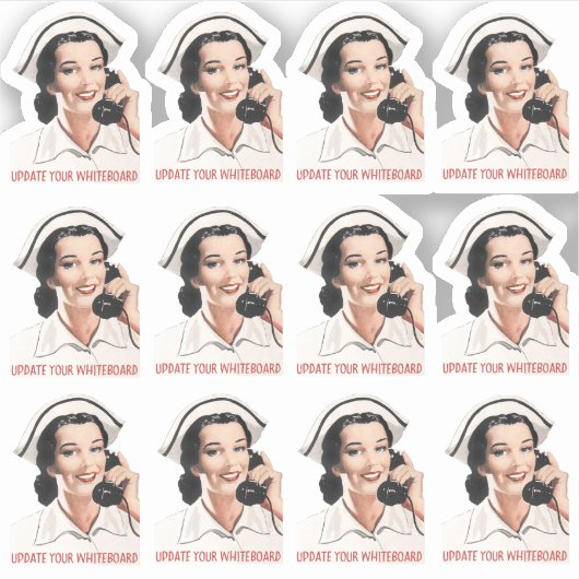 Verpleegster Humor Custom-Cut Vinyl Sticker (Voorkant)