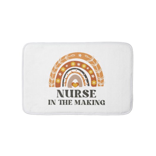 Verpleegster in de Making  Regenboog Badmat (Voorkant)