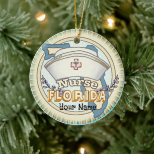 verpleegster in Florida Keramisch Ornament