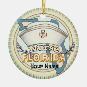 verpleegster in Florida Keramisch Ornament
