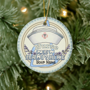 verpleegster in New Hampshire Keramisch Ornament
