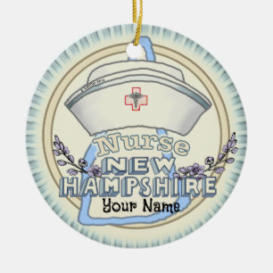 verpleegster in New Hampshire Keramisch Ornament