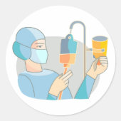 Verpleegster in scrubs Stickers (Voorkant)
