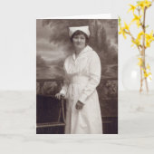  verpleegster kaart (Gele Bloem)