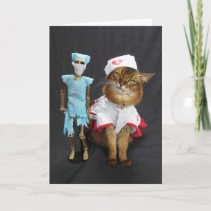 Verpleegster Kat en Dr. Bones Kaart