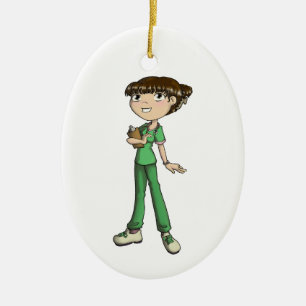Verpleegster Keramisch Ornament
