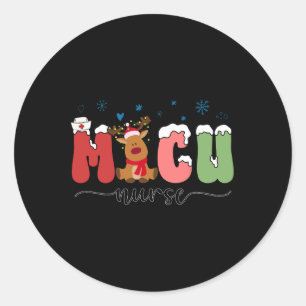 Verpleegster Kerst Mannen Vrouwen Medische Intensi Ronde Sticker