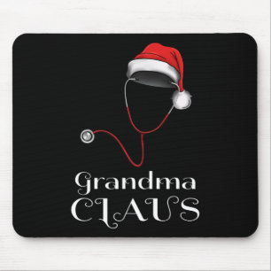 Verpleegster Kerstmis Oma Claus Matching Pajama Sa Muismat