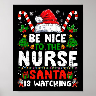 Verpleegster Kerstmis Wees Aardig Voor De Verpleeg Poster