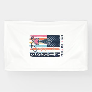 Verpleegster Leef Liefde Genees Patriottische Vint Spandoek