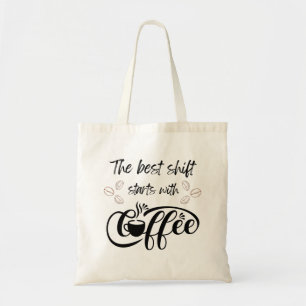 Verpleegster leeft voor koffie tote bag