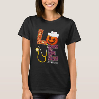 Verpleegster Leuke Halloween Pompoen Cos T-shirt