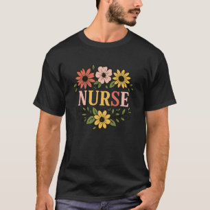 Verpleegster Leven Bloem Verpleegsters Dag Gelukki T-shirt