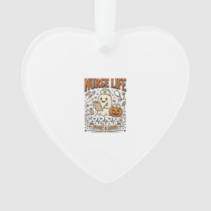 Verpleegster Leven Halloween Geest Pompoen Vintage Ornament