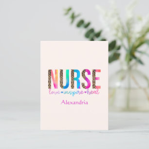 Verpleegster - Liefde, Inspireren, Genezen Briefkaart