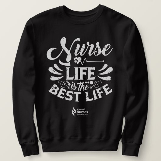 Verpleegster Life Donker gekleurd sweatshirt (Design voorkant)