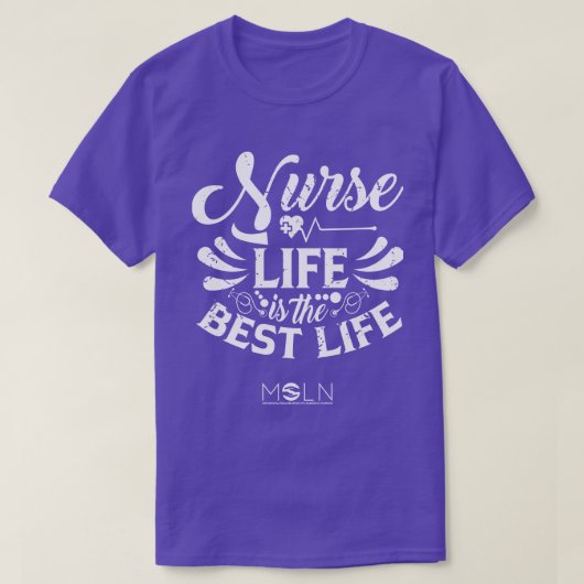 Verpleegster Life Donker gekleurd T-shirt (Design voorkant)